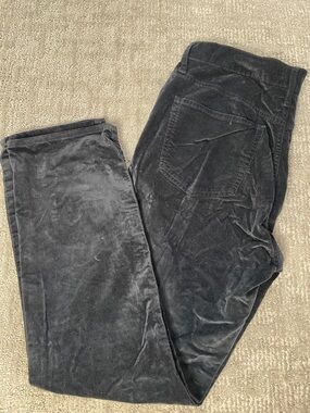 J. Crew Black Corduroy Straight-Leg Pants